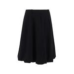 pleated bubble-hem midi skirt 1