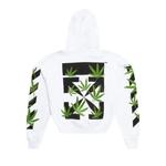 Худи Off-White Weed Arrows Over Hoodie 'White/Green' 2