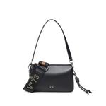 Zircon logo-plaque knotted shoulder bag 1