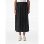textured-finish flared midi skirt 1