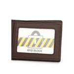 Короткий кошелек из натуральной кожи с RFID - Коричневый 7