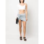 asymmetric ruched denim skirt 2