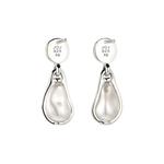 Серьги-капли Swarovski® Pearl Hammered – серебро 925 5