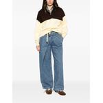 Anagram-embroidered colour-block sweater 1