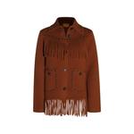 Western Fringe trimmed cashmere jacket 1