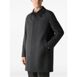 black mélange wool and cashmere trench coat 3