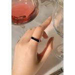 Ceres Timeless Ring Кольцо с черной эмалью в серебре 3