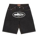 Corteiz Alcatraz Baggy Jean Шорты 'Вымытый черный' 1
