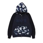 Верхняя одежда BAPE Свободная худи-молния Sashiko Camo 'Indigo' 1