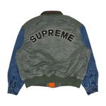 Куртки Supreme Denim Sleeve MA-1 'Olive' 2