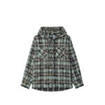 check-print hooded shirt 1