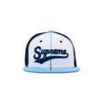 Головные уборы Supreme Piping Script Logo New Era 'Темно-синий' 2