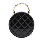 Стеганая сумка CC Quilted Patent Round Vanity (1994-1996 годы) 2