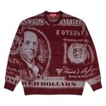 Свитера Supreme Money Sweater 'Burgundy' 1