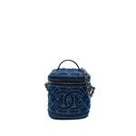 Стеганая сумка-сэтчел CC Quilted Denim Trip Vanity Case with Chain (2019 год) 1