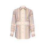 Шелковая рубашка с геометричным принтом 1