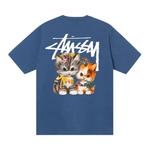 Футболки Stussy Kittens Tee 'Синий' 2