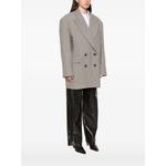 double-breasted herringbone-pattern coat 3