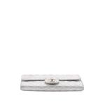 Wallet on Chain Quilted Metallic Suede East West clutch bag 4