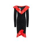 long-sleeve ruched midi dress 1