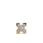 14K yellow gold Modular Square diamond earring 1