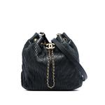 2018 Medium Crumpled Calfskin Coco Pleats Drawstring bucket bag 1