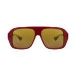 Солнцезащитные очки Gucci Aviator-Frame Recycled Acetate 'Red/Gold' 1