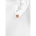 Гвоздики Love Bezel Studs, розовое золото/прозрачный 3