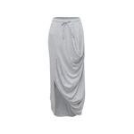 draped drawstring-waist maxi skirt 1