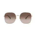 Солнцезащитные очки Gucci Square-Frame Metal 'Gold/Brown' 1