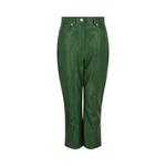 Брюки Ferragamo Cropped Leather Straight-Leg Pants 'Темно-зеленый' 1