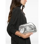 metallic-effect gathered clutch bag 2