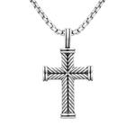 Серебряная подвеска Chevron Cross (33.5 мм) 1