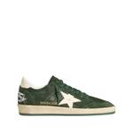 Кроссовки Ball Star из зеленой замши с кожаной вставкой 1