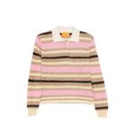 Grizzly striped polo-collar sweater 1