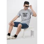 Футболка Shut up and Squat Grey Cotton Short Sleeve Crew Neck Workout/Training Tee 4