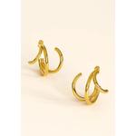 Серьги Diam Hoop Gold Layered 6