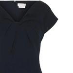 Платья миди Alexander McQueen Twist-Detail Crepe Midi 'Темно-синий' 3