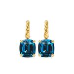 Серьги-подвески Marbella из желтого золота с топазами 1