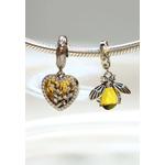 Подвеска из стерлингового серебра Bee-Yonce Yellow Charm 5