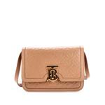 Маленькая сумка на плечо TB Flap Bag Monogram Embossed Leather 1