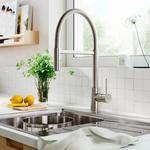 SALLSJÖN кухонный смеситель с выдвижным изливом и распылителем 2