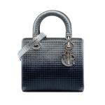 Сумка-сэтчел Ombre Metallic Patent Microcannage Lady Dior среднего размера (2016 год) 1