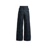 stripe-pattern wide-leg trousers 2