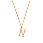 Серебряное колье Alphabet N 1