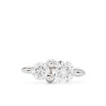 14kt white gold Hazy Gleam Piercing diamond single earring 1