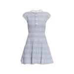 appliqué-neckline bouclé-knit mini dress 1
