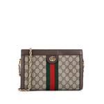 Маленькая сумка через плечо Ophidia Chain Shoulder Bag из канваса с узором GG 1