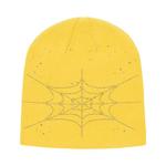 Шапка-бини Sp5der Rhinestone Silk Skully «Желтый» 2