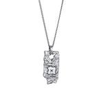 Мужское серебряное колье с абстрактным вырезом – оксидированное 4